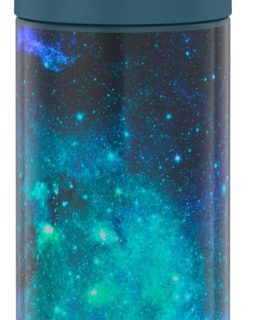 16 Ounce Stainless Steel Vacuum Insulated Bottle with Wide Spout Lid, Galaxy Teal