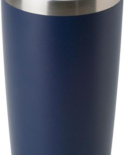 20oz Stainless Steel Tumbler Bulk with Lid, Double Wall Vacuum Insulated Travel Mug, Powder Coated Coffee Cup (Powder Navy, 1)