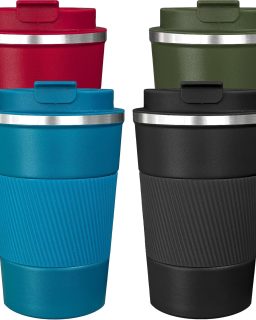 4 Pack Insulated Coffee Mug with Lid 12oz Travel Coffee Tumbler Stainless Steel Reusable Coffee Cups Thermal Coffee Mug for Hot and Iced Cold Drinks, Multicolor